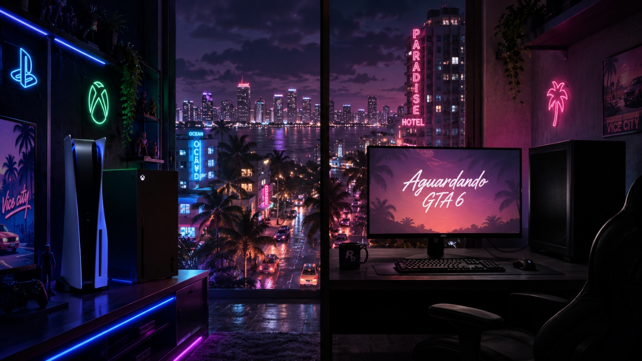 GTA 6 sem PC no lançamento com PS5, Xbox Series X e PC gamer em espera