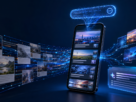 Feed de notícias em um smartphone recebe páginas de sites e as organiza com inteligência artificial e preferências em linguagem natural.